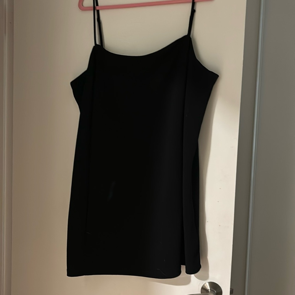 H and M black mini dress